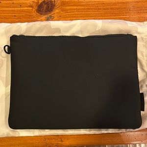 NWOT Dagne Dover Black Neoprene Pouch